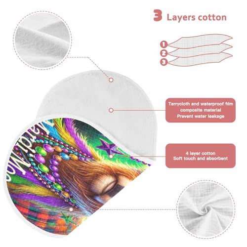 Mardi Purple Highland Cow Baby Burp Cloths Soft Burp Cloth Rags Cotton Burp Clothes Absorbent Muslin Burp Cloths for Boy Newborn Girl Unisex 1 Pack 22x11 Inches3