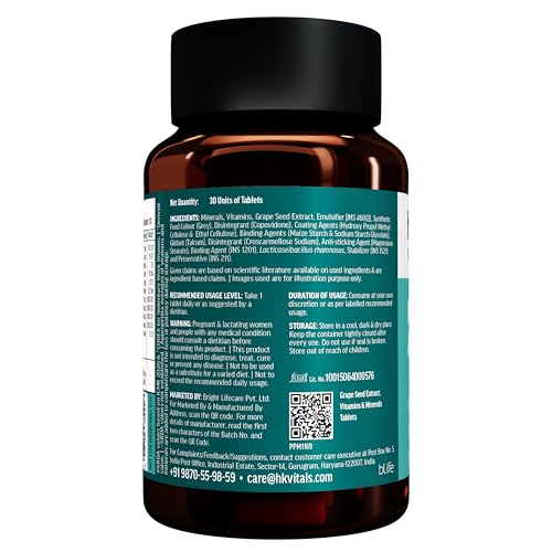 Image of hk vitals Multivitamin Adults 50+ (30 Tablets) | Daily Multivitamin for Men & Women | Healthy Ageing | For Joints, Heart, Gut, Eye, Cognition & Energy