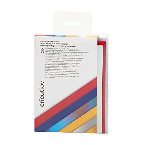 【国内正規品】Cricut Joy用 メッセージカード + 箔押し転写シート (大) / バースデー / 11.4cm x 15.9cm / 8セット / Foil transfer Insert card
