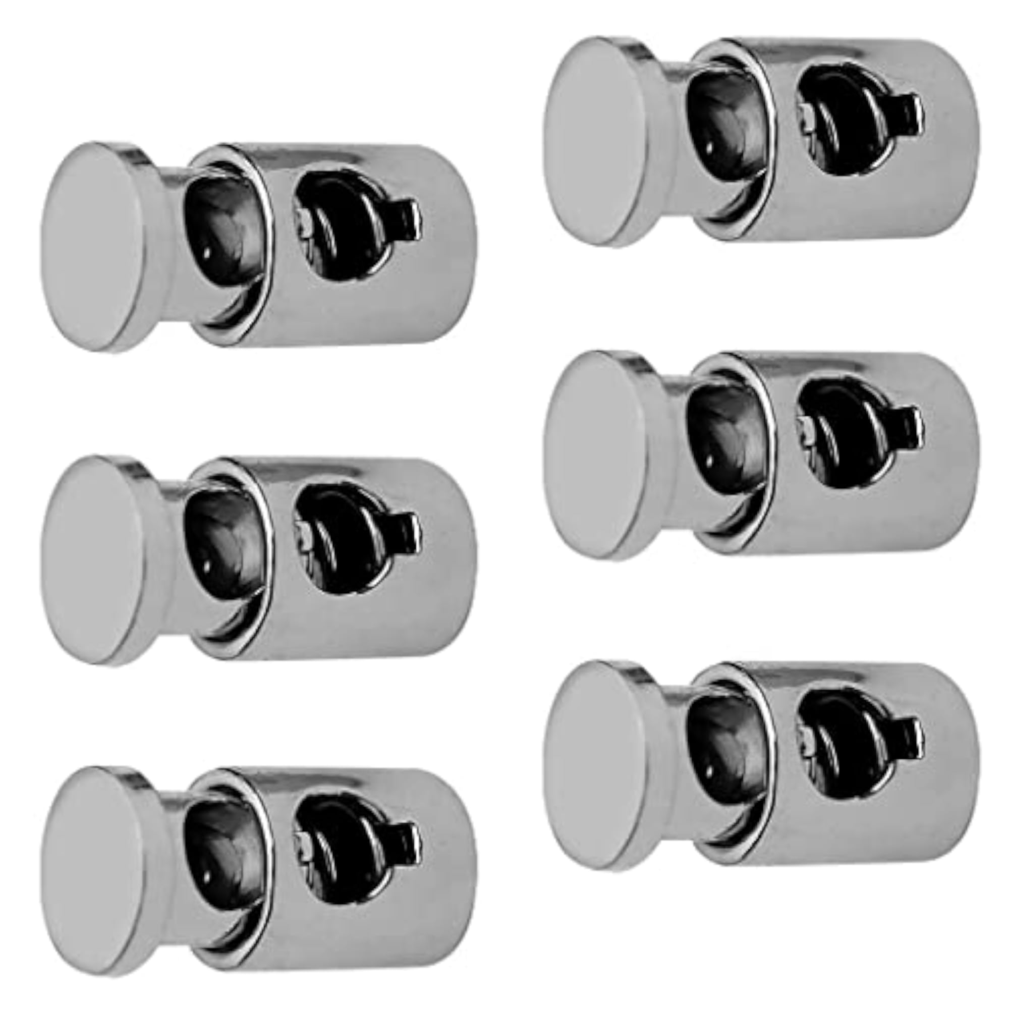 Metal Barrel String Cord Locks, Gray