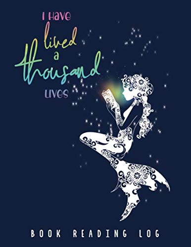 Generic Teal Large 8.5" x 11" Reading Log: Book Reading Log and Journal with Rainbow Inspirational Quote and Elegant Mermaid