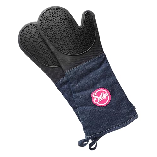 Sallys Gants de cuisson de qualité supérieure - Gants de four résistants à la chaleur pour une cuisson et une cuisson sûres jusqu'à 230 °C