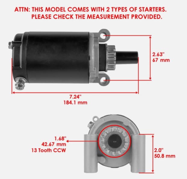 Motor De Arranque Nuevo Para Motores Kohler CH14, CV11-CV16, CV430 - 12V, Dientes 13, Compatible Con Varios Números