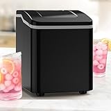 Freezimer Ice Makers Countertop, Portable Ice Maker Machine Countertop, 9 Ice Cubes Ready in 8 Mins, Self-Cleaning Ice Machine with Ice Scoop and Basket for Home Office Bar Party