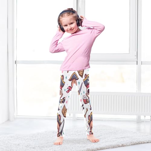 Bolaz Toddler Girls Leggings Printed Yoga Pants Leggings Pirate Bear for Kids4