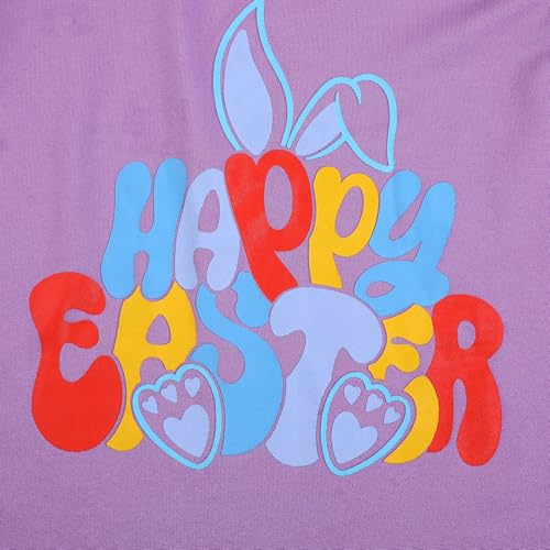 Image of Easter Toddler Girls T-Shirts Bunny Short Sleeve Shirts Kids T Shirts Cotton Girls Summer Tops 3-8Y