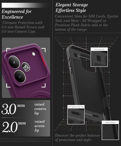 Image of WOW IMAGINE Back Case Cover for Realme P4 Pro 5G | Soft Matte Silicone Case| Slim Fit & Shockproof | Camera Protection Bumper Cover (Purple)