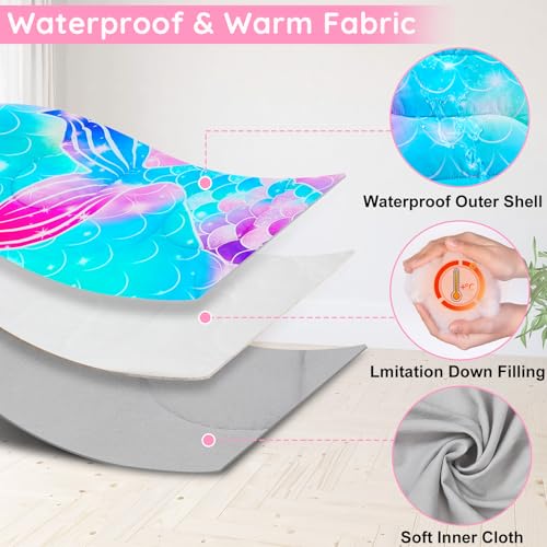 Image of FIOBEE Kids Sleeping Bag 3 Season Camping Sleeping Bags for Girls Toddler