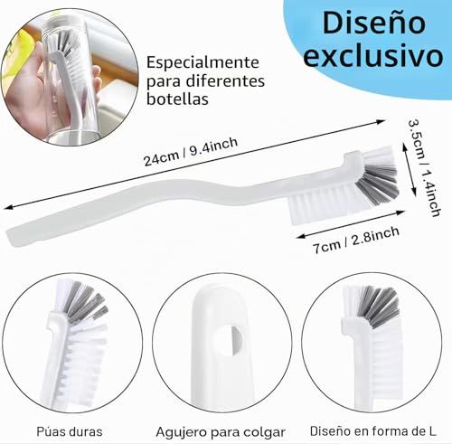 Miniatura 4 de Juego De 11 Cepillos De Limpieza De Hendiduras Cepillo De Limpieza De Grietas De Cerdas Duras, Cepillo Multifuncional Para El Hogar, Baño, Cocina, Riel De Ventana, Bañera, Vehículo, Grifos, Cuenco