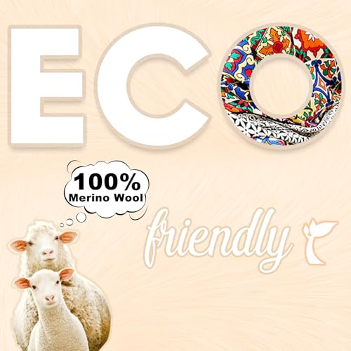 DANA XU 100% Merino Wool Extra Large Pashmina Blanket Travel Scarf Cashmere Wrap for Women Fall Winter Oversize Shawl Floral