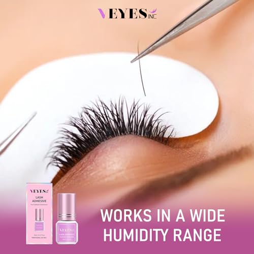 Veyes Inc VE-051P1 Eyelash Extension Glue - 0.5-1 Sec Drying (0.17Fl.Oz / 5Ml)/Up To 8 Weeks Retention/Black Adhesive thumb #5