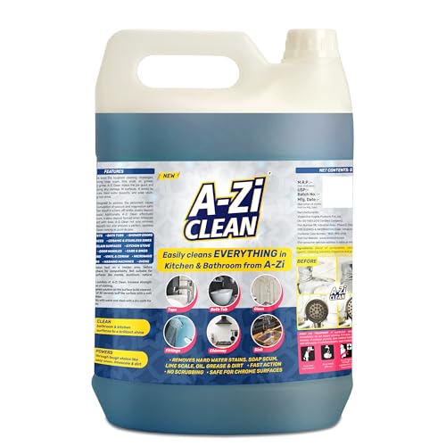 Image of Tap Cleaner, All-Purpose Bathroom & Kitchen Cleaner Liquid 5Ltr | Cleans Taps, Bathtubs, Sinks, Shower Kitchen Surface & More | Removes Hard Water Stain, Limescale, Grease & Dirt