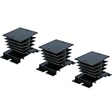 YaeCCC 3pcs Solid State Controller Heat Sink Aluminum Heat Sink Temperature Controller Heat Sink Solid State Controller Radiator Module Black for SSR-10A,25A,40A