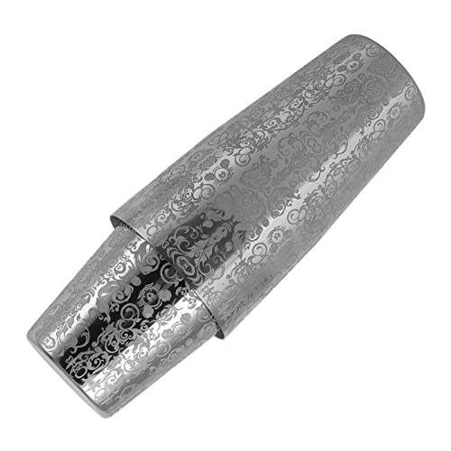 Coctelera de acero inoxidable grabada tipo Boston bar mixer plateada 6