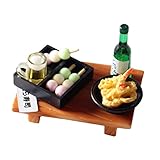 3st Tempura-bento Miniatur Sushi-Modell Mikro-szenen-Layout Mini-hausdekoration Sushi-Mini-hauszubehör Kleine Essensdekoration Mini-hausversorgung Harz ibasenice