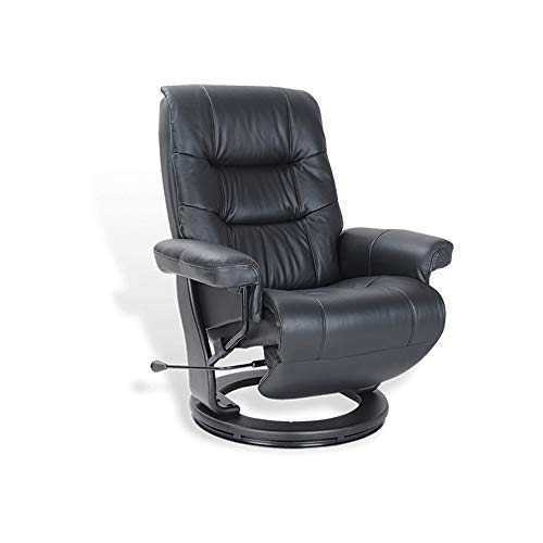 Max : Fauteuil de Relaxation Design - Cuir Noir