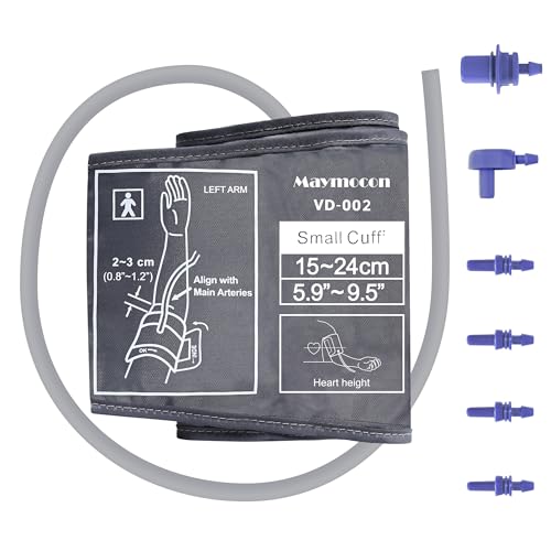 Pediatric Blood Pressure Cuff - Small Size (15-24CM Arm Circumference) for Kids & Women, Compatible with Omron & Most Brands, Includes 6 Connectors