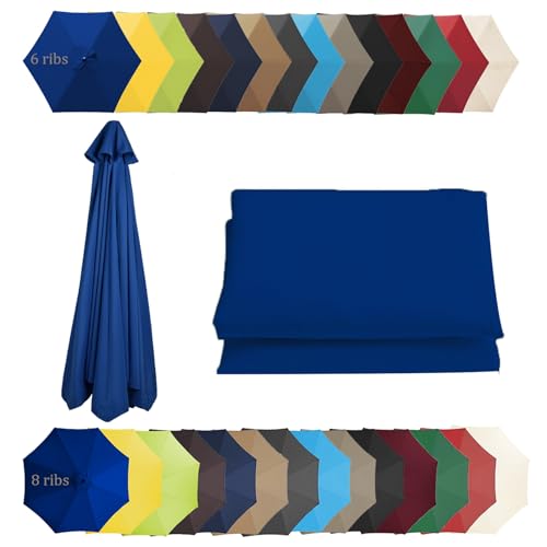 Toldo de repuesto para sombrilla de 300 cm y 6 brazos en tela impermeable