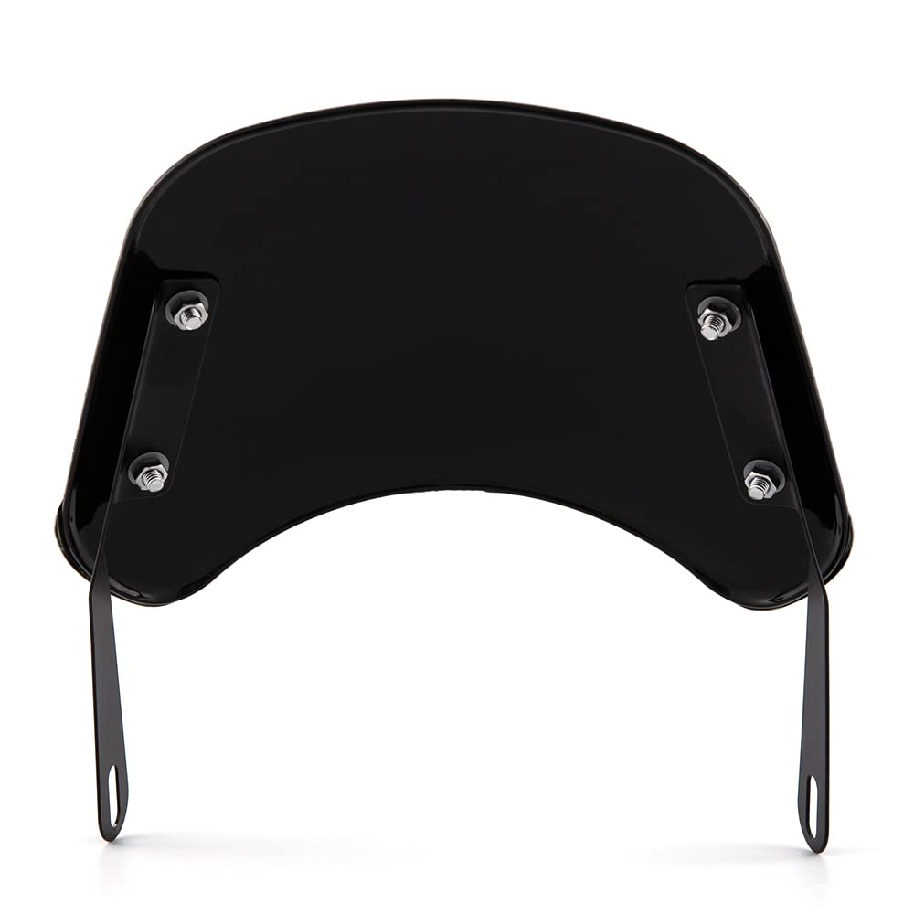 Parabrezza e deflettori moto Parabrezza universale paravento per moto con faro da 5'' - 7'' (Nero)