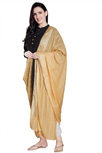RANI SAAHIBA Women's Cotton Embroidered Dupatta