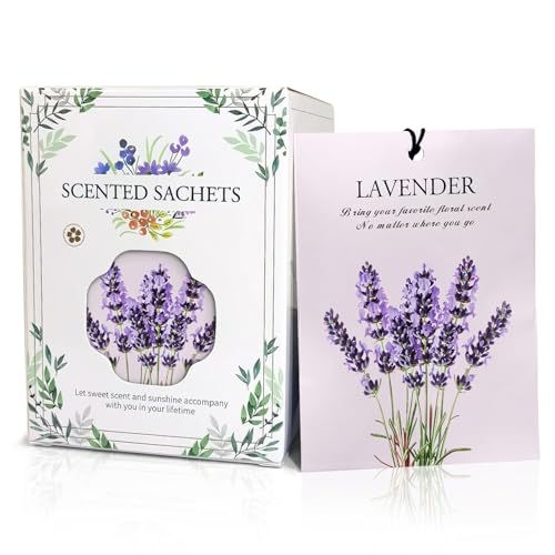 Lot de 12 Sachets Parfumés à la Lavande – Désodorisant Maison et Voiture, Parfum d’Intérieur Longue Durée pour Armoire, Placard, Tiroir, Vêtements et...