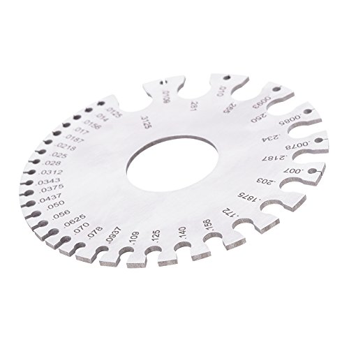 Calibrador para medición de espesores de metal de hoja de acero inoxidable - herramienta de medición de alambre de doble cara redonda miniatura 3
