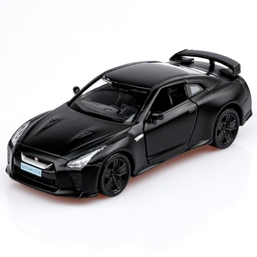1/36 Scale Nissan GTR Diecast Model Cars,Pull Back Vehicles Nissan GTR R35 Toy Cars,Cars Gifts for Boys Girls Matte Black
