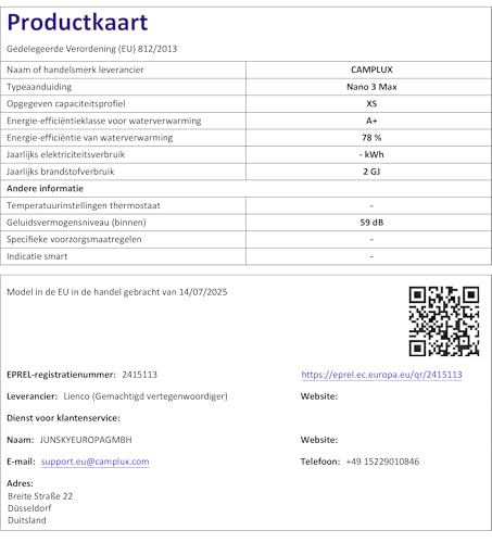 CAMPLUX Nano Gasdurchlauferhitzer Mobiler, 3 Liter Gas Warmduscher mit Wasserpumpe & Griff, für Camping, Outdoor, Vanlife, Nano 3 Max