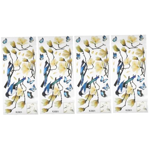 Autocollants de fenêtre statiques fleurs Cabilock pour une déco de printemps repositionnable