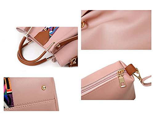 4 piezas: bolso hobo, tote, cartera y satchel para mujer; bolso de mano con asa superior, bolso de hombro de poliuretano, clutch y porta-tarjetas miniatura 5