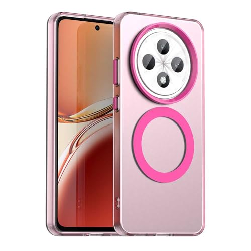 Pzwoxukhov Compatible with Oppo Reno 12F 4G / Reno 12F 5G / Reno 12 FS Case Cover,Supports Wireless Charging,Shockproof Magnetic Phone Case，Compatible with Oppo F27 5G Case Red