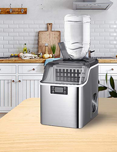 Fabricadora de Hielo De Acero Inoxidable 45 lbs/24H miniatura 5