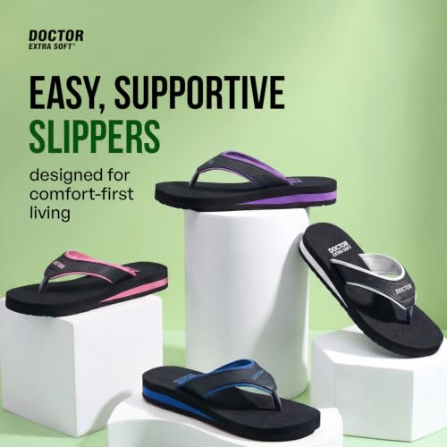 Image of DOCTOR EXTRA SOFT Care Diabetic Orthopedic Pregnancy Flat Super Comfort Dr Flipflops and House Slippers For Women's and Girl's