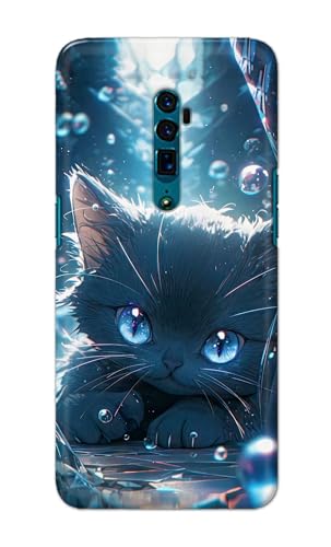 Image of Printed Hard Back Cover Case for Oppo Reno 10x Zoom Back Cover (Cute Cat) -1111