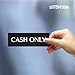 3pk Cash Only Stickers | Cash Only Sign for Business | Weatherproof Vinyl Adhesive Decals