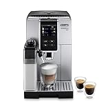 De'Longhi Dinamica Plus ECAM 370.70.SB, Automatic Coffee Machine Bean-To-Cup, LatteCrema System, One Touch Technology, FullTouch Screen, Wide Range of Recipes, Silver/Black