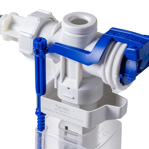 Geberit Typ 383 3/8 Zoll Bodenfüllventil mit Innengewinde – Toilettenspülkasten mit rückseitigem Zulaufventil – Schlauch mit Innengewinde 222.013.00.5