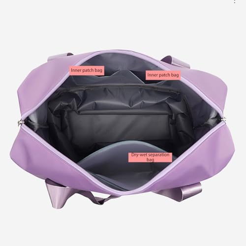 27-50L Expandable Travel Duffel Bag with Wheels,Large Rolling Capacity Travel Bag for Women & Men,Wheel detachable (Blue)4