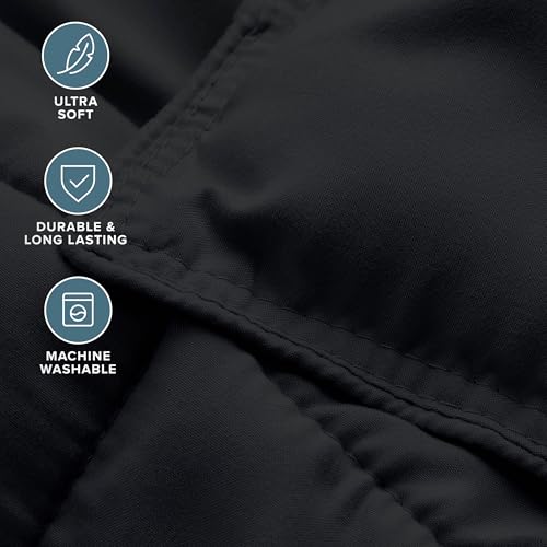 Image of Bare Home Comforter Set - Full Size - Goose Down Alternative - Ultra-Soft - Premium 1800 Series - All Season Warmth (Full, Black)