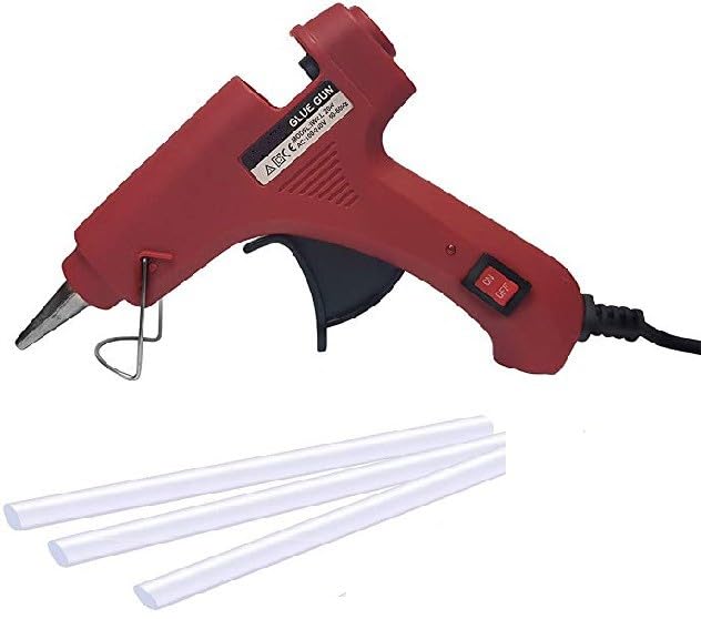 Hot Glue Gun with Glue Sticks | 20W Hot Melt Glue Gun With Anti Drip For Arts And Crafts, DIY Projects |Leak Proof Glue Gun With Strong Gumming Glue Sticks (3 Sticks, Red)-image-41