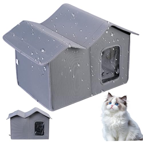 Maison d'extérieur pour chat isolée avec feuille d'aluminium - 3