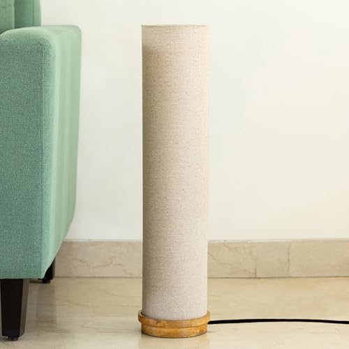 Image of ExclusiveLane 'Ember Tower' Decorative Corner Floor Lamp for Living Room Decoration and Bedroom Home Decor Standing Lamps in Mango Wood (70 Cm, Without Bulb, Handcrafted) | Led