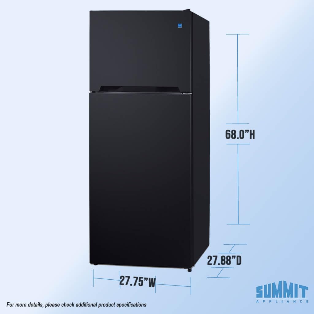 Summit 28" Refrigerator, Top Mount Freezer, Full Size, Energy Star Certified, White- CTR152B (Black, Right Hand Door)