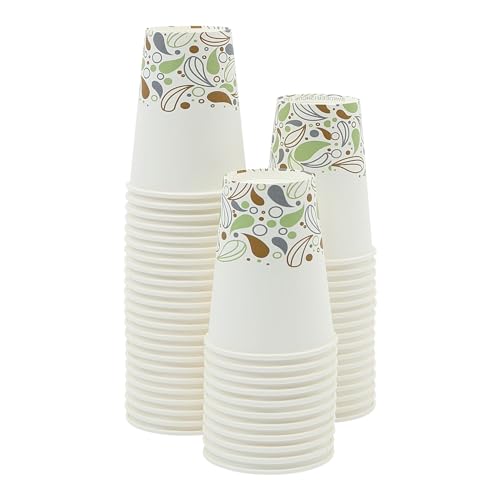 Deerfield Printed Paper Hot Cups, 12 oz, 50/Sleeve, 20 Sleeves/Carton