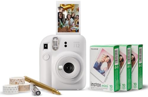 Fujifilm Instax Mini 12 Instant Camera Wedding Bundle Clay White - View 3