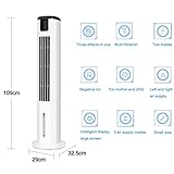 BeiLiHe Evaporative Air Cooler, 43'' Cooling Fan with 60° Oscillating, Humidifying, Removable Water Tank, Filter, Ice Packs, Remote Control, 3 Speeds, 12H Timer, Personal Swamp Cooler, White - Image 2