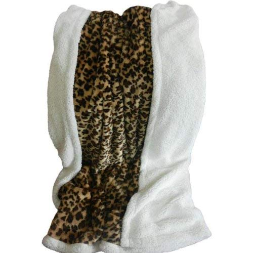 Lavish Home Throw Blanket, Fleece/Sherpa, Leopard, 50 X 60 #TOP3