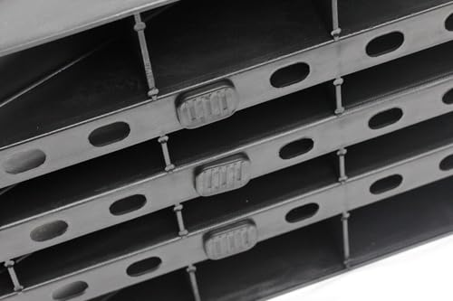 cartrend PKW Auffahrrampen-Set 3 Tonnen, bis 235 mm, Hebebühne, Kunststoff Kfz Rampe, mit Überfahrschutz, 2 Stück