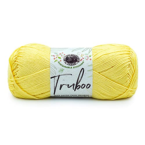 Image of (1 Skein) Lion Brand Yarn Truboo Yarn, Yellow