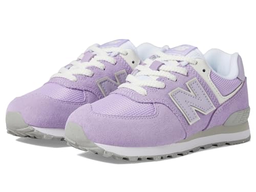 New Balance Kids 574 V1 70s Racing Lace-up Sneaker, Lilac Glo/Bright Lavender, 10.5 US Unisex Little
